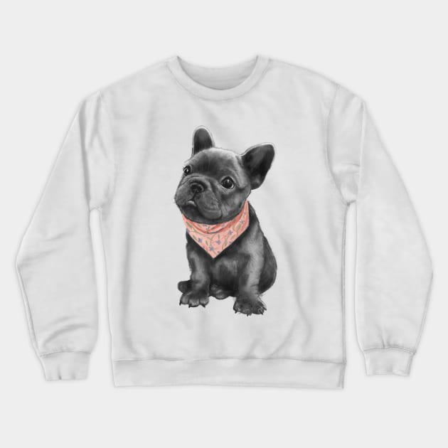 Frenchie Crewneck Sweatshirt by LauraGraves